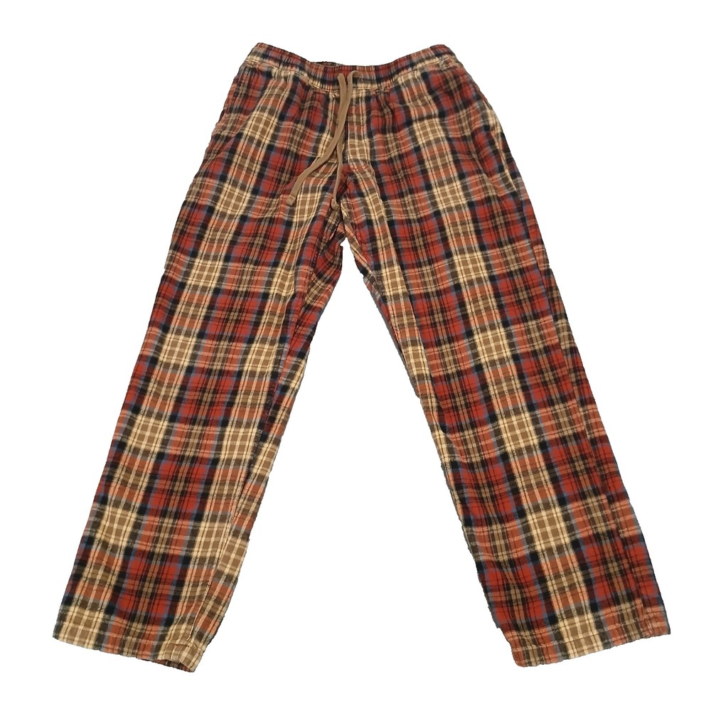 Vans Pants Mens Small Plaid Range Elastic Relaxed‎ Fit Plaid Drawstring Grandpa